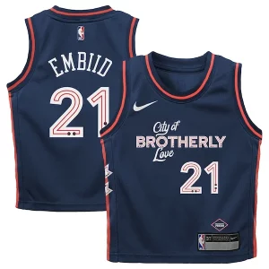 Joel Embiid Philadelphia 76ers Nike Preschool Swingman Collectible Replica Jersey City Edition Navy
