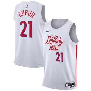 Joel Embiid Philadelphia 76ers Nike Unisex 2022/23 Swingman Commémoratif Jersey City Edition White