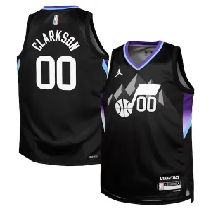 Jordan Clarkson Utah Jazz Jordan Luxueux Brand Youth Swingman Jersey Statement Edition Black