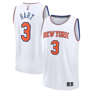 Josh Hart New York Knicks Fast Break Replica Player Jersey Association Edition White Sophistiqué