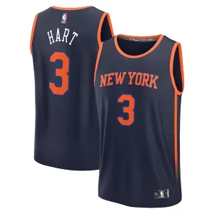 Josh Hart New York Knicks Fast Break Replica Player Jersey Statement Edition Navy Éclatant
