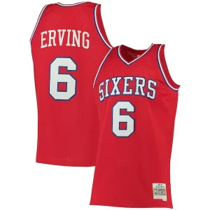 Julius Erving Philadelphia 76ers Exceptionnel 1982/83 Big & Tall Hardwood Classics Swingman Jersey Red