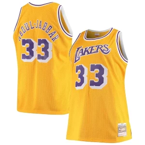 Kareem Abdul Jabbar Los Angeles Lakers 1984/85 Big & Tall Hardwood Classics Captivant Swingman Jersey Gold