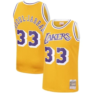 Kareem Abdul Jabbar Los Angeles Lakers Moderne Hardwood Classics Swingman Jersey Gold/Purple
