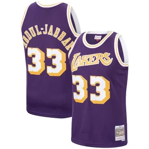 Kareem Moderne Abdul Jabbar Los Angeles Lakers Hardwood Classics Swingman Jersey Purple/Gold