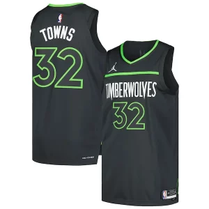 Karl Anthony Towns Minnesota Timberwolves Collectible Jordan Brand Authentic Player Jersey Statement Edition Anthracite