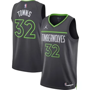 Karl Anthony Towns Minnesota Gracieux Timberwolves Jordan Brand Unisex Swingman Jersey Statement Edition Charcoal
