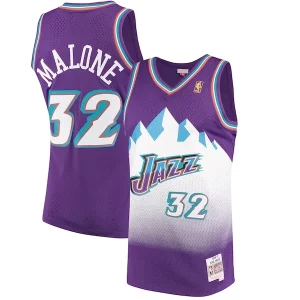 Karl Malone Utah Jazz 1996/97 Hardwood Classics Swingman Jersey Purple Moderne