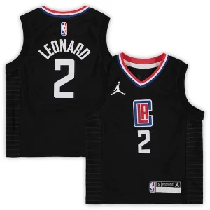Kawhi Leonard LA Clippers Jordan Brand Preschool 2020/21 Fast Break Replica Jersey Statement Edition Black Bold