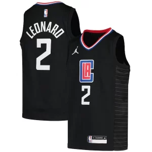 Kawhi Leonard LA Clippers Jordan Brand Youth Admirable 2020/21 Swingman Player Jersey Black Statement Edition