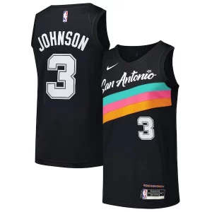 Keldon Johnson San Antonio Spurs Premium Nike Swingman Player Jersey City Edition Black