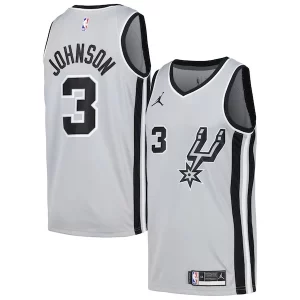 Keldon Johnson San Antonio Exclusif Spurs Nike Swingman Player Jersey Statement Edition Silver