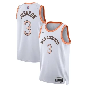 Keldon Johnson Admirable San Antonio Spurs Nike Unisex 2023/24 Swingman Jersey White City Edition