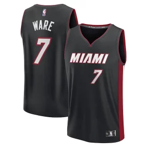 Kel'el Ware Miami Heat Youth Fast Break Replica Player Jersey Icon Edition Gracieux Black