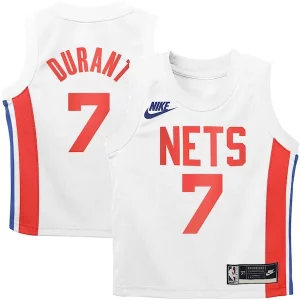 Kevin Durant Brooklyn Nets Nike Preschool 2022/23 Vibrant Swingman Jersey White Classic Edition
