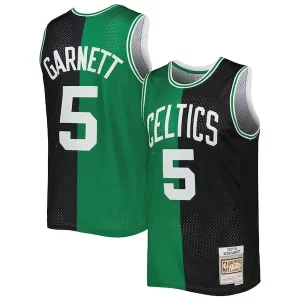 Kevin Garnett Boston Celtics Luxueux Hardwood Classics 2007/08 Split Swingman Jersey Black/Kelly Green