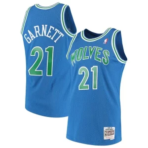 Kevin Garnett Minnesota Personalisable Timberwolves 1995/96 Hardwood Classics Swingman Jersey Blue