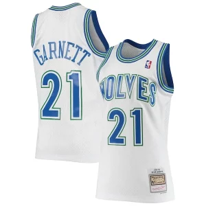 Kevin Garnett Minnesota Timberwolves 1995/96 Confortable Hardwood Classics Swingman Jersey White