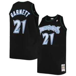 Kevin Garnett Minnesota Timberwolves 1997/98 Big & Tall Hardwood Classics Swingman Jersey Black Exclusif