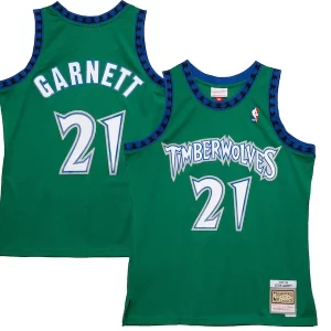 Kevin Garnett Minnesota Uniques Timberwolves 1997/98 Hardwood Classics Reload 2.0 Swingman Jersey Green