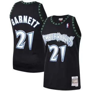 Kevin Garnett Unique Minnesota Timberwolves Hardwood Classics Swingman Jersey Black/White