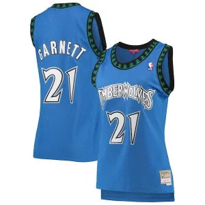 Kevin Captivant Garnett Minnesota Timberwolves Women's Hardwood Classics Swingman Jersey Blue
