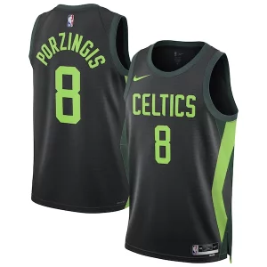 Kristaps Porzingis Classique Boston Celtics Nike Unisex 2024/25 Swingman Player Jersey City Edition Black