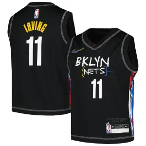Kyrie Irving Éclatant Brooklyn Nets Nike Preschool 2020/21 Swingman Jersey City Edition Black
