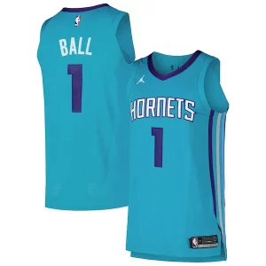 LaMelo Ball Charlotte Hornets Haut de gamme Jordan Brand Authentic Player Jersey Icon Edition Teal