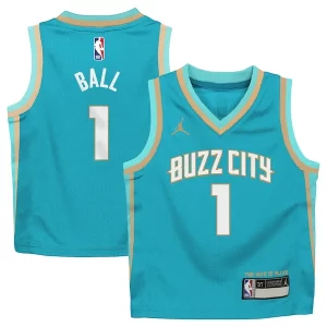LaMelo Ball Charlotte Hornets Jordan Brand Preschool 2023/24 Swingman Replica Moderne Jersey City Edition Teal