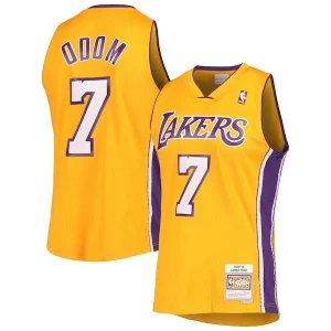 Lamar Odom Los Commémoratif Angeles Lakers 2001/02 Hardwood Classics Swingman Jersey Gold