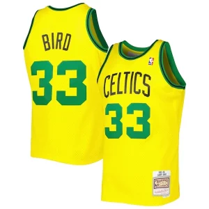 Larry Bird Boston Celtics 1985 86 Hardwood Haut de gamme Classics Reload 3.0 Swingman Jersey Gold