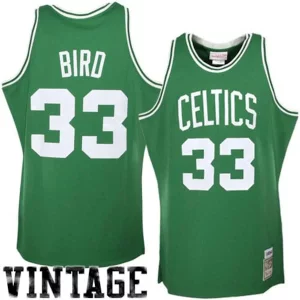 Larry Bird Boston Celtics 1985/86 Hardwood Classics Authentic Jersey Kelly Green Éclatant
