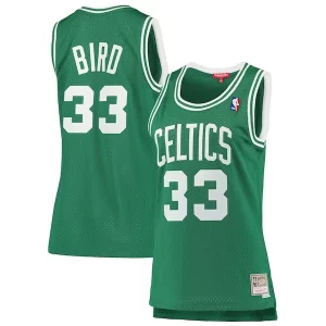 Larry Élégant Bird Boston Celtics Women's 1985 86 Hardwood Classics Swingman Jersey Kelly Green