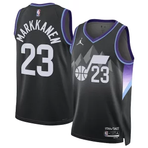 Lauri Markkanen Utah Jazz Jordan Brand Unisex 2024/25 Swingman Jersey Statement Edition Black Éclatant