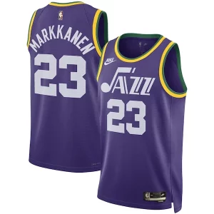 Lauri Markkanen Utah Jazz Nike Unisex 2023/24 Swingman Replica Jersey Classic Edition Purple Luxueux
