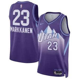 Lauri Markkanen Personalisable Utah Jazz Nike Unisex 2024/25 Swingman Player Jersey City Edition Purple