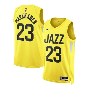 Lauri Markkanen Utah Jazz Dashing Nike Unisex Swingman Jersey Association Edition Gold