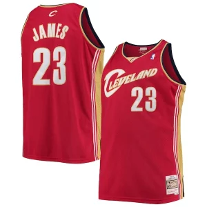 LeBron James Cleveland Cavaliers 2003/04 Big & Exceptionnel Tall Hardwood Classics Swingman Jersey Red