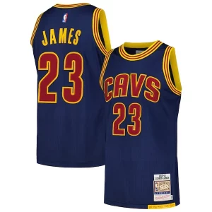 LeBron Prime James Cleveland Cavaliers 2015/16 Hardwood Classics Authentic Jersey Navy