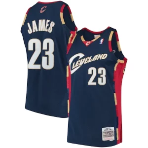 LeBron James Cleveland Cavaliers Hardwood Classics Swingman Jersey Luxueux Navy