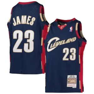 LeBron James Cleveland Cavaliers Youth 2008 09 Hardwood Classics Swingman Confortable Jersey Navy