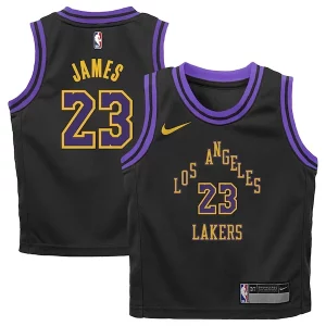 LeBron James Los Angeles Lakers Commémoratif Nike Preschool 2023/24 Swingman Replica Jersey City Edition Black