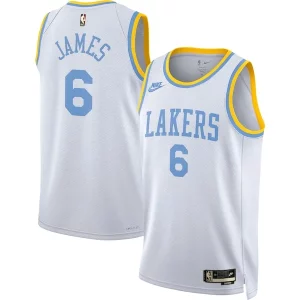 LeBron Haut de gamme James Los Angeles Lakers Nike Swingman Jersey Classic Edition White