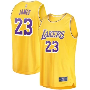 LeBron Charming James Los Angeles Lakers Youth Fast Break Player Jersey Icon Edition Gold