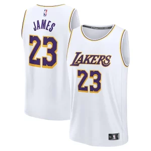 LeBron James Los Angeles Lakers Youth Incontournable Fast Break Replica Player Jersey Association Edition White