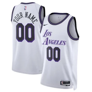 Los Angeles Lakers Nike Unique Unisex 2022/23 Swingman Custom Jersey City Edition White