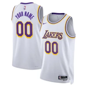 Los Angeles Lakers Nike Unisex Exceptionnel Swingman Custom Jersey White Association Edition