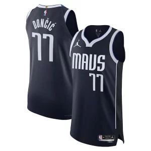 Luka Dončić Dallas Charming Mavericks Jordan Brand Authentic Player Jersey Statement Edition Navy