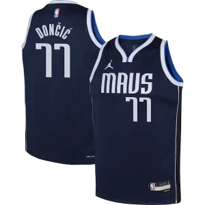 Luka Doncic Dallas Mavericks Jordan Brand Youth Swingman Jersey Statement Edition Superbe Navy